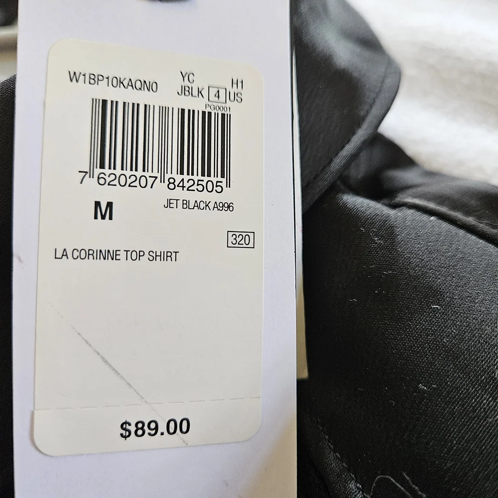 Guess Black Lace Button-Up Shirt - Picture 2 of 5